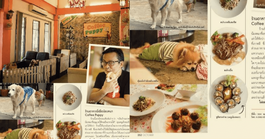 "Coffee & Puppy" Featured in Praew Magazine (นิตยสารแพรว) 2 "Coffee & Puppy" Featured in Praew Magazine (นิตยสารแพรว)